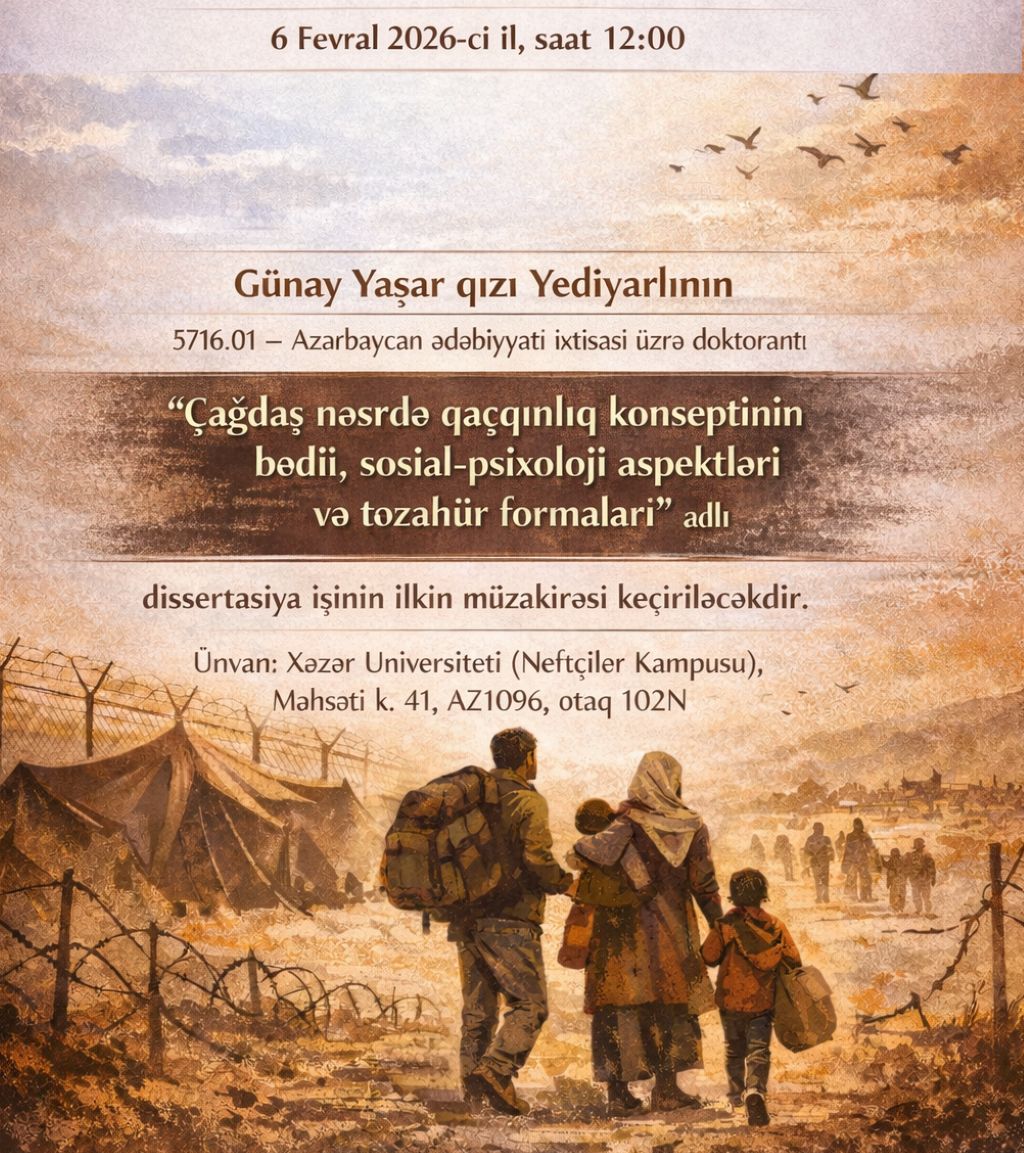 Initial discussion of the doctoral dissertation in the specialty 5716.01 – "Azerbaijani Literature" to be held